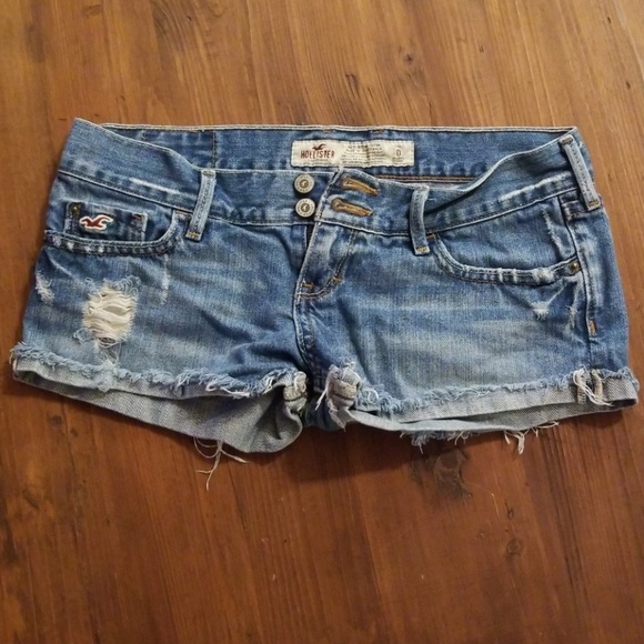 hollister denim shorts womens